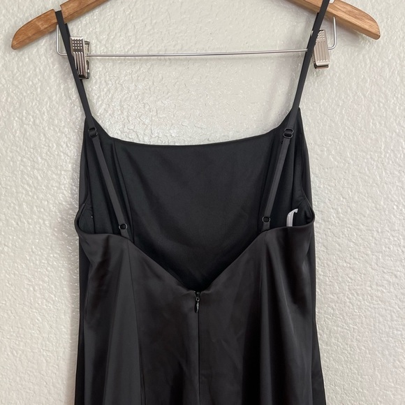NWOT Black Satin Backless Mermaid Maxi Dress - Picture 9 of 9